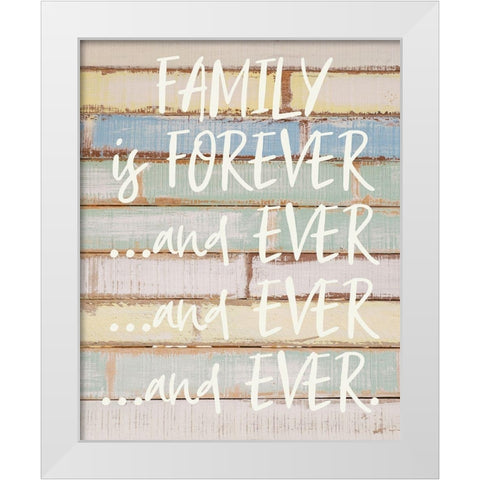 Funny Family 3 White Modern Wood Framed Art Print by Hogan, Melody