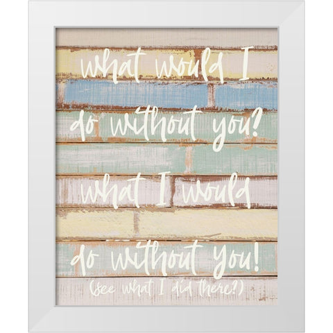 Funny Family 4 White Modern Wood Framed Art Print by Hogan, Melody