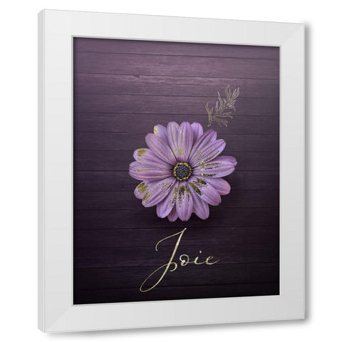 Gilded Daisy White Modern Wood Framed Art Print by Hogan, Melody