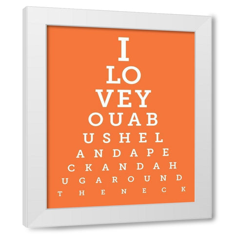 Colorful Eye Chart 3 White Modern Wood Framed Art Print by Hogan, Melody