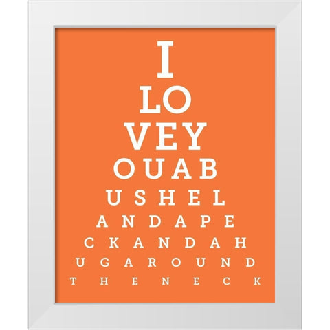 Colorful Eye Chart 3 White Modern Wood Framed Art Print by Hogan, Melody