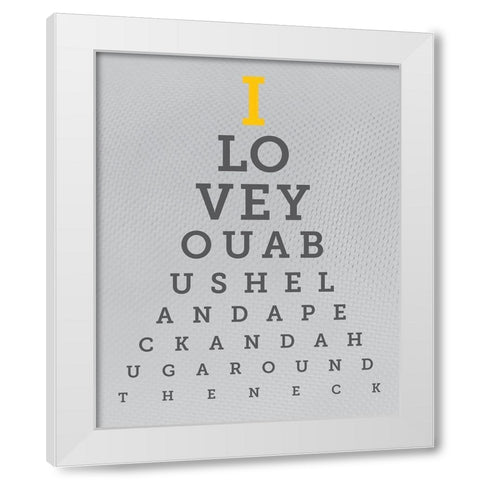 Colorful Eye Chart 5 White Modern Wood Framed Art Print by Hogan, Melody