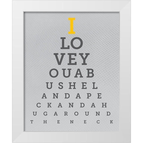Colorful Eye Chart 5 White Modern Wood Framed Art Print by Hogan, Melody