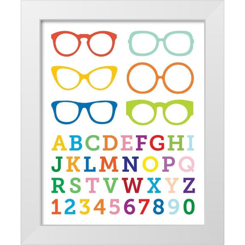 Serious Reading 2 White Modern Wood Framed Art Print by Hogan, Melody