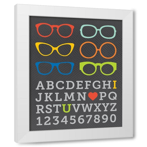 Serious Reading 6 White Modern Wood Framed Art Print by Hogan, Melody