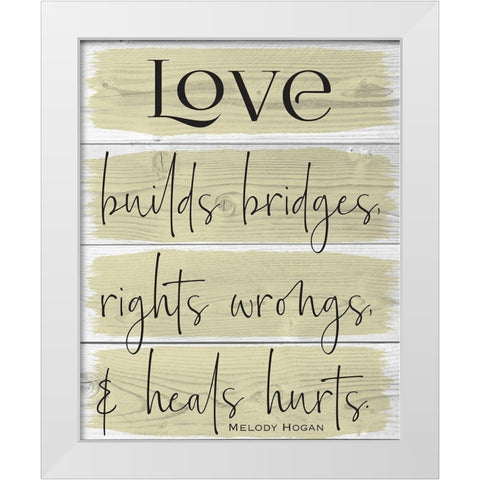 Life Wood Panels  Color 2 White Modern Wood Framed Art Print by Hogan, Melody