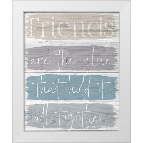 Spring Friends 1 White Modern Wood Framed Art Print by Hogan, Melody