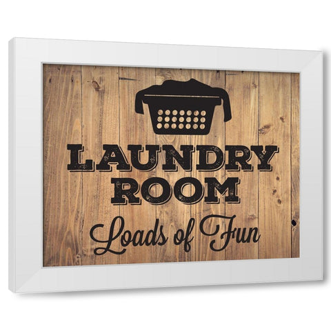 Laundry Natural 1 White Modern Wood Framed Art Print by Hogan, Melody