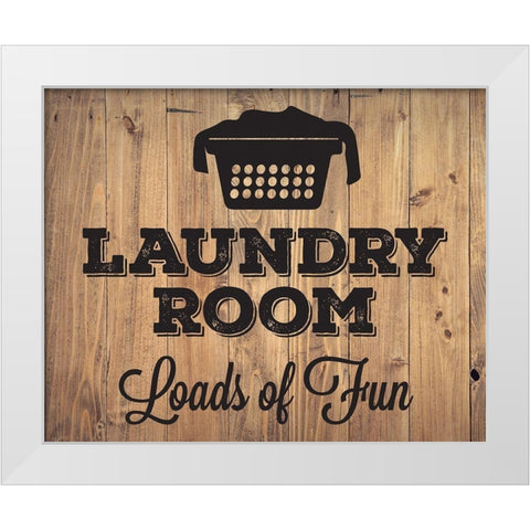 Laundry Natural 1 White Modern Wood Framed Art Print by Hogan, Melody
