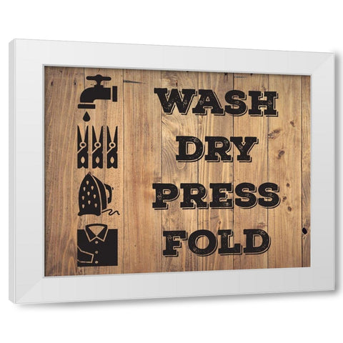 Laundry Natural 2 White Modern Wood Framed Art Print by Hogan, Melody