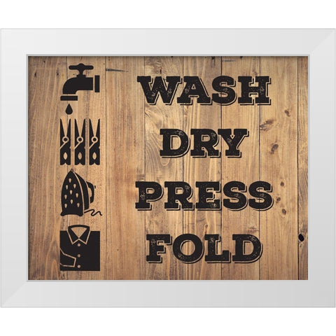 Laundry Natural 2 White Modern Wood Framed Art Print by Hogan, Melody