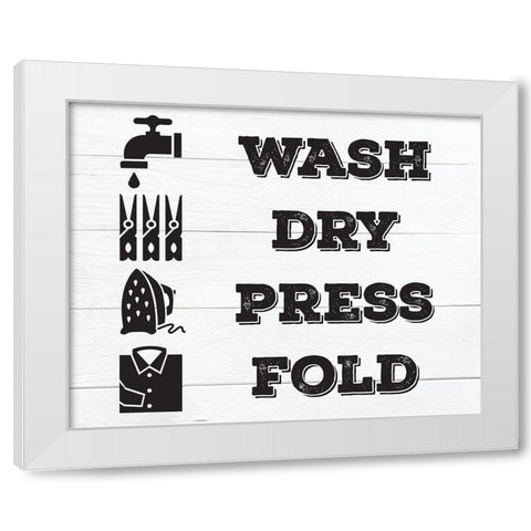 Laundry Shiplap 2 White Modern Wood Framed Art Print by Hogan, Melody