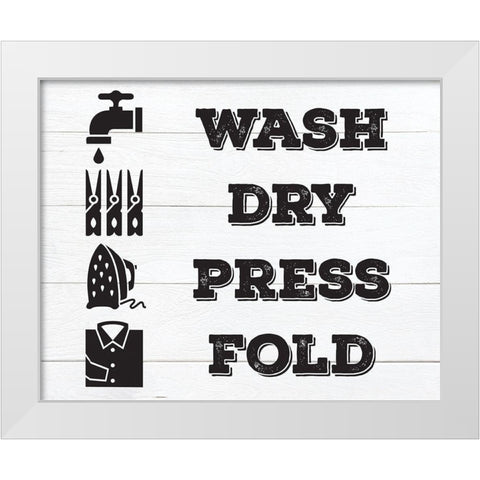 Laundry Shiplap 2 White Modern Wood Framed Art Print by Hogan, Melody