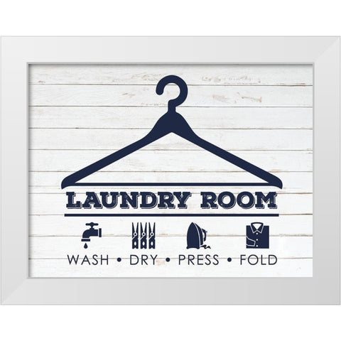 Laundry Expectations 1 White Modern Wood Framed Art Print by Hogan, Melody