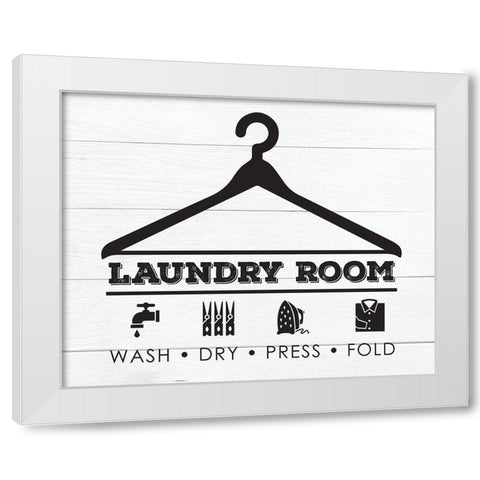 Laundry Shiplap 3 White Modern Wood Framed Art Print by Hogan, Melody