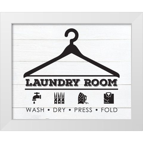 Laundry Shiplap 3 White Modern Wood Framed Art Print by Hogan, Melody