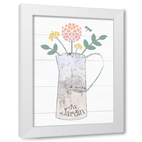 Pitcher Botanicals Pastel 2 White Modern Wood Framed Art Print by Hogan, Melody