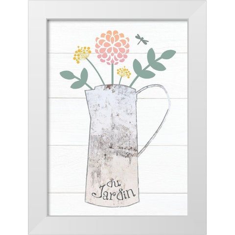 Pitcher Botanicals Pastel 2 White Modern Wood Framed Art Print by Hogan, Melody