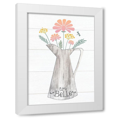 Pitcher Botanicals Pastel 5 White Modern Wood Framed Art Print by Hogan, Melody