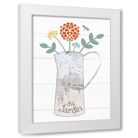 Pitcher Botanicals Primary 2 White Modern Wood Framed Art Print by Hogan, Melody