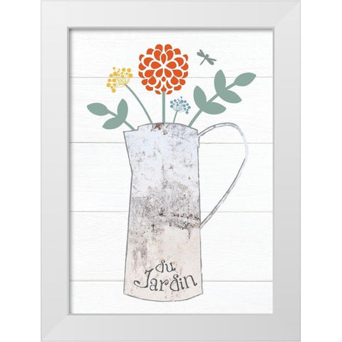Pitcher Botanicals Primary 2 White Modern Wood Framed Art Print by Hogan, Melody