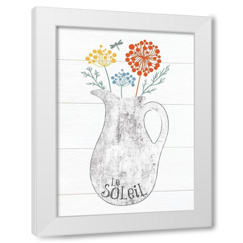 Pitcher Botanicals Primary 3 White Modern Wood Framed Art Print by Hogan, Melody