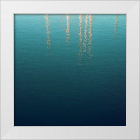 By the Sea 2 White Modern Wood Framed Art Print by Hogan, Melody