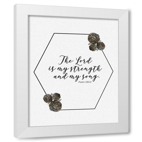 Gold Foil Song 2 White Modern Wood Framed Art Print by Hogan, Melody