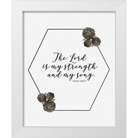 Gold Foil Song 2 White Modern Wood Framed Art Print by Hogan, Melody
