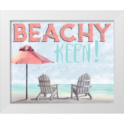 Beachy Keen White Modern Wood Framed Art Print by Hogan, Melody