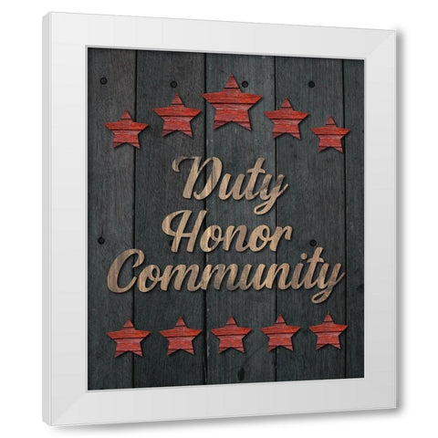 Firefighter 02 White Modern Wood Framed Art Print by Hogan, Melody