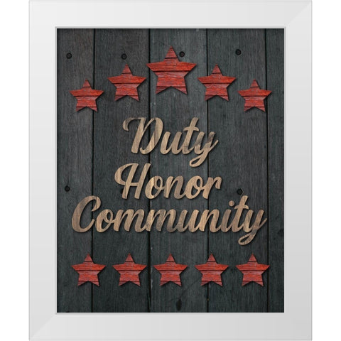 Firefighter 02 White Modern Wood Framed Art Print by Hogan, Melody