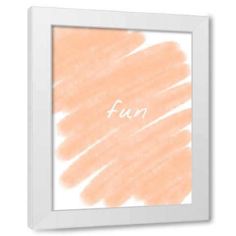 Paint Peach White Modern Wood Framed Art Print by Hogan, Melody