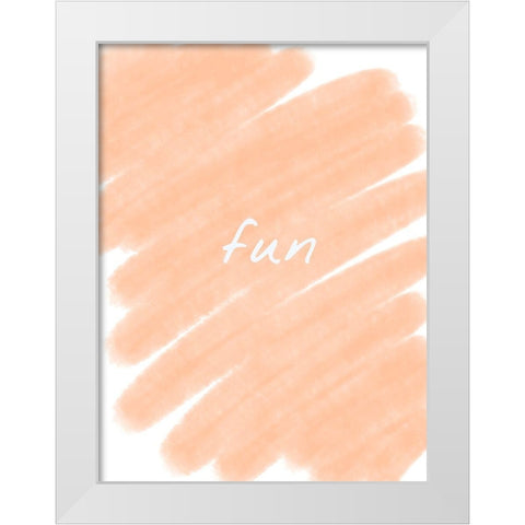 Paint Peach White Modern Wood Framed Art Print by Hogan, Melody