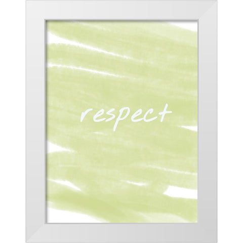 Respect Paint Lime White Modern Wood Framed Art Print by Hogan, Melody