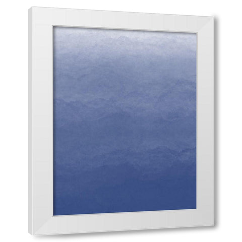 Ombre Blue Fresco 2 White Modern Wood Framed Art Print by Hogan, Melody