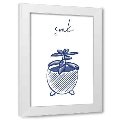 Soak 2 White Modern Wood Framed Art Print by Hogan, Melody