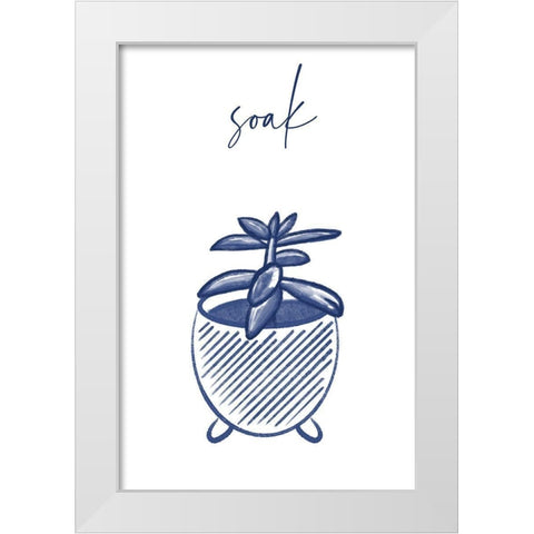 Soak 2 White Modern Wood Framed Art Print by Hogan, Melody