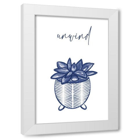Unwind 3 White Modern Wood Framed Art Print by Hogan, Melody