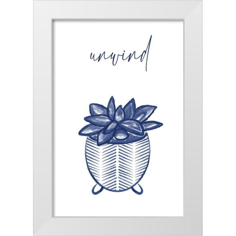 Unwind 3 White Modern Wood Framed Art Print by Hogan, Melody