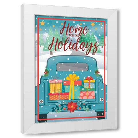 Christmas Gifts 1 White Modern Wood Framed Art Print by Hogan, Melody