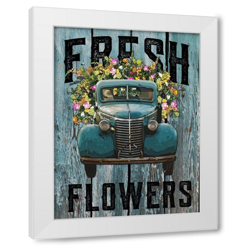 Fresh Flowers 1 White Modern Wood Framed Art Print by Hogan, Melody