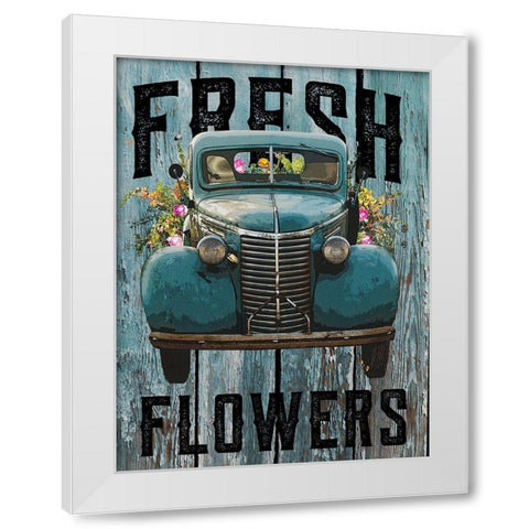 Fresh Flowers 2 White Modern Wood Framed Art Print by Hogan, Melody