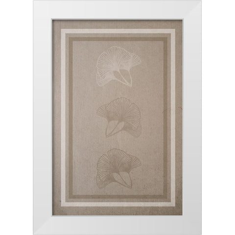 Natural Ginkgo 1 White Modern Wood Framed Art Print by Hogan, Melody