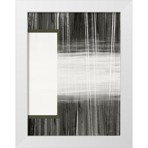 Neutral Abstract White White Modern Wood Framed Art Print by Hogan, Melody