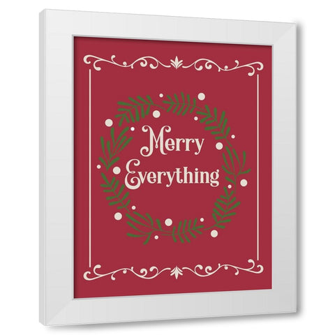 Pine Xmas 1 White Modern Wood Framed Art Print by Hogan, Melody