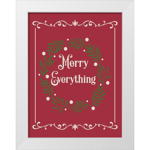 Pine Xmas 1 White Modern Wood Framed Art Print by Hogan, Melody