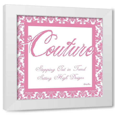 Couture Designs White Modern Wood Framed Art Print by Hogan, Melody