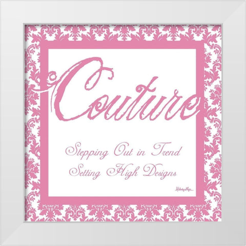 Couture Designs White Modern Wood Framed Art Print by Hogan, Melody