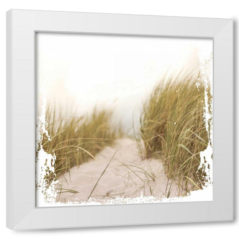 Beach Entry White Modern Wood Framed Art Print by Hogan, Melody